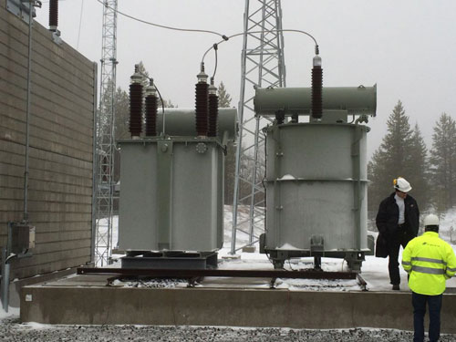 110 kV-Oil resistor with taps (left)